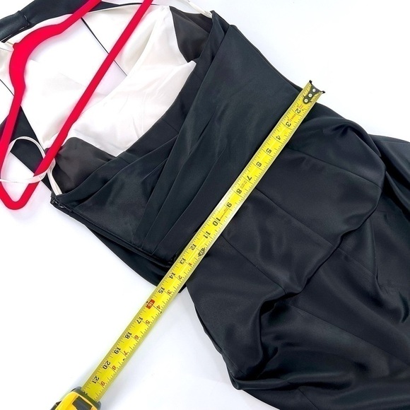 David's Bridal Black Halter Neck Formal  Prom Bridesmaid Dress size 6 - Picture 10 of 14